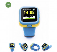 Smartwatch Kids cu GPS, SIM, Wi-Fi, monitorizare copii, Albastru foto