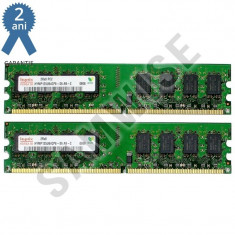 KIT Memorie RAM Hynix 2GB (2 x 1GB) 667MHz DDR2 PC2-5300 GARANTIE 24 LUNI ! foto