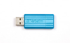 Stick USB 2.0 Verbatim PinStripe 32 GB Albastru foto