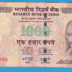 (3) BANCNOTA INDIA - 1000 RUPEES 2007, VALOARE NOMINALA MARE