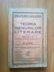 e3 Teoria Genurilor Literare - pentru clasa V- M. Carp