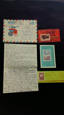 URSS - PLIC CIRCULAT CU 3 PRODUSE FILATELICE SI CORESPONDENTA PRIMITA DIN URSS foto