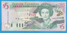 (2) BANCNOTA EASTERN CARIBBEAN - 5 DOLLARS foto