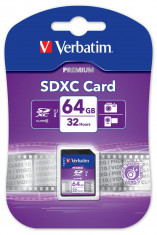 Card SDXC Verbatim 64GB Class 10 foto