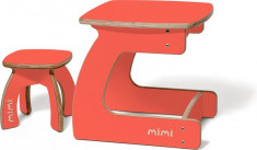 Set scaun si masa MIMI Coral foto