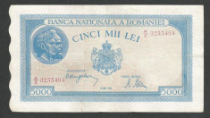 ROMANIA 5000 5.000 LEI 2 MAI 1944 [5] XF foto