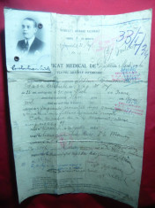 Certificat Medical Militar , panzat ,pt. grade inf. 1941 foto