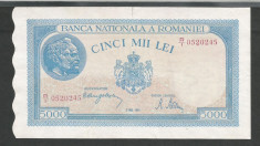 ROMANIA 5000 5.000 LEI 2 MAI 1944 [16] VF foto