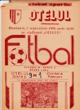 Program meci fotbal OTELUL GALATI - CHIMIA FALTICENI 01.09.1985