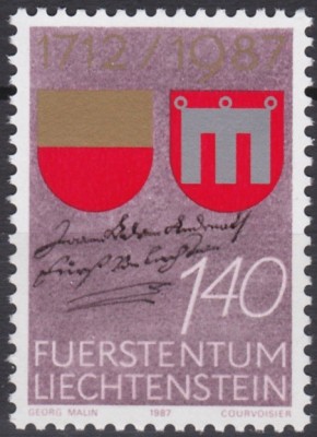 Lichtenstein 1987 - Aniversari ,cat.nr.869 neuzat,perfecta stare foto