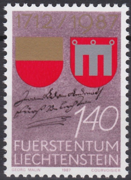 Lichtenstein 1987 - Aniversari ,cat.nr.869 neuzat,perfecta stare