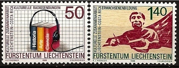 Lichtenstein 1988 - Solidaritate ,cat.nr.886-7 neuzat,perfecta stare(z)