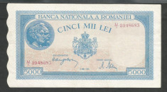 ROMANIA 5000 5.000 LEI 2 MAI 1944 [1] XF+ foto