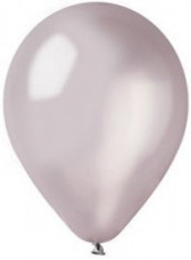 50 Baloane latex metalizate 26cm calitate heliu ARGINTIU foto