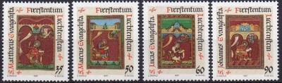 Lichtenstein 1987 - Craciunul ,cat.nr.871-4 neuzat,perfecta stare foto