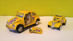 Lot 2 masinute fier Volkswagen Beetle Bel 881 + Hot Wheels Pass&amp;#039;n Gasser foto