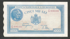 ROMANIA 5000 5.000 LEI 2 MAI 1944 [3] XF foto