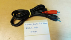 Cablu Jack 3,5 Stereo - 2 RCA Tata 1,1 m foto