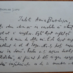 Scrisoare de Dr. Nicolae Lupu , membru marcant al PNT catre Buzdugan , 1926