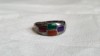 Inel Argint Email Multicolor Vintage, Finut, Delicat, Efect. Inel Argint Vechi, Bijuterie Argint Second Hand. Marcaj Argint Foto