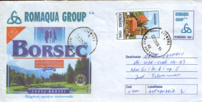 Intreg postal 2000 circulat - Publicitate- Borsec, regina apelor minerale foto