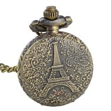 Ceas De Buznunar Retro Vintage Bronz - Turnul Eiffel - Quartz NOU