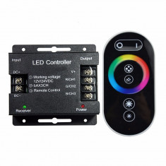 Controller RGB banda LED Telecomanda RF Touch 12-24V 3x 6/8A Black foto