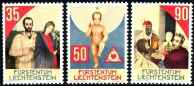 Lichtenstein 1988 - Craciunul,cat.nr.895-7 neuzat,perfecta stare(z) foto