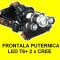 Lanterna de cap frontala 3x led, LED T6 incarcator auto si 220V