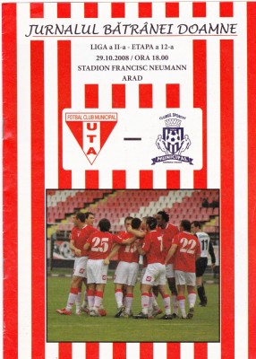 Program meci fotbal FCM UTA (Arad) - CSM RAMNICU VALCEA 29.10.2008 foto