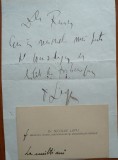 Cumpara ieftin Cartea de vizita si bilet scris de Dr. Nicolae Lupu, membru marcant PNT, 1926