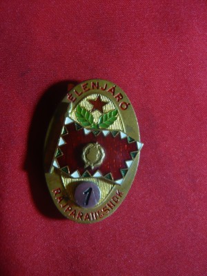 Insigna Lider Echipa Militara cl.I Ungaria , metal si email ,h= 4 cm foto