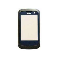 Carcasa Fata Cu TouchScreen LG KM570 Cookie Gig Original Swap Negru foto