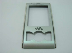 Carcasa Rama Fata Sony Ericsson W595 Originala Swap Argintie foto