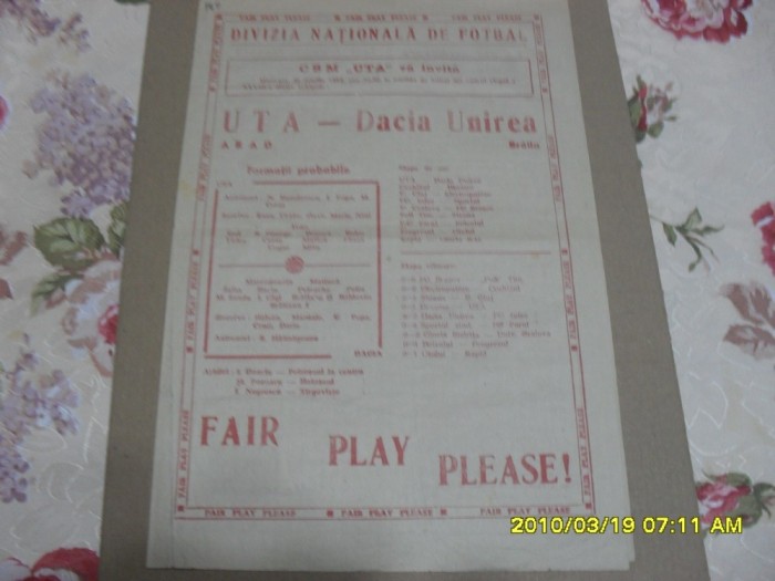 program UTA - Dacia U. Braila