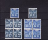 ROMANIA 1940 LP 137 INTELEGEREA BALCANICA BLOCURI DE 4 + 1 MNH