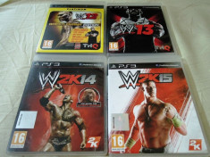 Pachet 4 jocuri WWE12, WWE 13, WWE 2k14, WWE 2k15, PS3, originale! foto