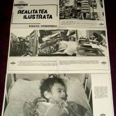 1990 Realitatea ilustrata Nr. 3, ROMPRES 2 foto afise, Revolutie, orfani, saraci