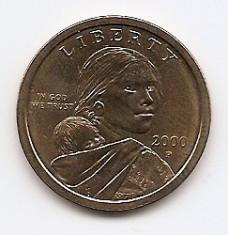Statele Unite (SUA) 1 Dolar 2000 P - (Sacagawea Dollar) KM-310 (9) foto
