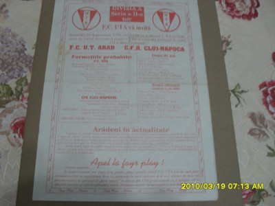 program UTA - CFR Cluj foto