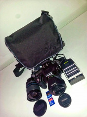 Aparat foto DSLR Pentax K200D cu accesorii - obiective, incarcator Maha foto