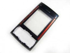 Carcasa Originala Fata Nokia X3 Swap Neagra/Rosie foto