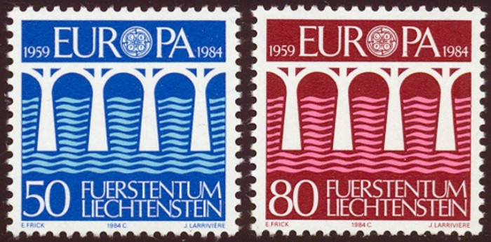 C5151 - Europa-cept 1984 - Lichtenstein - cat.nr.778-9 neuzat,perfecta stare