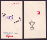 1970 Clubul de Orientare turistica CLUJANA - Felicitare tip carte de vizita