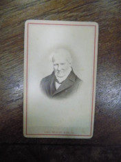 Alexander von Humboldt, fotografie originala pe carton tip CDV foto