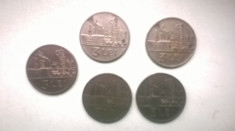 5 Monede de 3 lei din anul 1966 foto