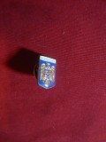 Insigna Stema Romaniei , metal si email , h= 1,5 cm ,cu surub