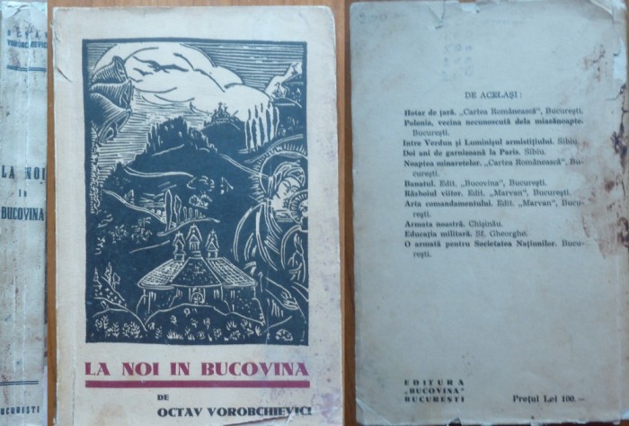 Octav Vorobchievici, La noi in Bucovina, interbelica, editia 1