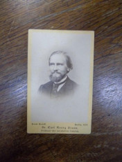 Karl Georg Bruns, fotografie originala tip CDV foto