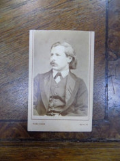 Carl Tausig, fotografie originala pe carton tip CDV foto